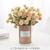 Buquê Artificial Roxo Cravo Lilás Pequeno Entrada da Casa Mesa de Jantar Exibição Conjunto de Buquê de Flores Artificiais Arte Floral Coreana