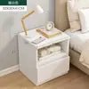 Mesa de Cabeceira Minimalista Moderna para Quarto Armário Pequeno de Cabeceira Armário de Armazenamento Simples Multifuncional para Moradia de Aluguel