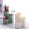 Caixa de armazenamento porta-canetas de grande capacidade, porta-canetas de papelaria para mesa de escritório, material escolar moderno e simples, porta-canetas multifuncional