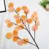 Simulação de Folhas de Maçã Simulação de Folhas de Plantas Verdes Casa Casamento Salão Cerimonial Layout de Local de Arranjo de Flores Anel Flores Decorativas Transfronteiriço