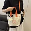 Bolsa de Lona Portátil de Color Contrastante Coreana para Mujer 2025 Nueva de Moda Casual Más Fácil de Combinar Bolso Cruzado Popular Popular Bolso para Viajes Diarios
