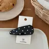 Pinza para el Cabello Estilo Coreano Blanco y Negro Inspirada en Chanel con Flequillo Lateral, Diseño de Gota de Agua, Pinza para el Cabello de Lunares Simple y Versátil, Accesorio para el Cabello Tipo Bb Clip para Mujeres