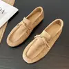 Nuevos Mocasines Retro Primavera/Otoño 2026 Punta Cuadrada Moño Suela Suave Versátiles Slip-on Mocasines L8931-3