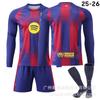 2526 Camiseta de Local de Manga Larga del Barcelona 10 Yamal 9 Lewandowski 8 Pedri 14 Rashford Traje Uniforme de Fútbol