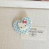 Bonita Nueva Pinza para el Cabello de Acrílico con Forma de Corazón Estéreo de Doble Capa y Gato Kt Ins Dulce Estilo Girly Corazón Flequillo Tocado de Dibujos Animados