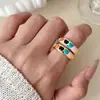 Anillo Nuevo de Nicho Estilo Coreano de Lujo Ligero, Anillo Ancho Vintage de Nicho, Anillo Abierto Ajustable Versátil Personalizado para el Dedo Índice