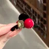 Presilha de Cabelo Brilhante com Diamante Pérola Vermelha, Pequena Pinça de Garra, Presilha de Cabelo Versátil da Moda e de Alta Qualidade, Presilha para Franja Lateral, Novo Acessório de Cabelo