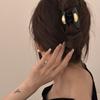 Moda oro negro ~ minimalista exquisito sujetador de pelo liga pelo parte trasera cabeza recogido Corea del Sur accesorios para el cabello tocado anillo para el cabello anillo salchicha