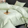 Conjunto de cama luxuoso e de alta qualidade para outono/inverno, espesso, 100% algodão, quatro peças, incluindo um lençol de algodão puro, uma fronha de colcha jacquard e uma colcha quente