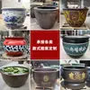 Tanque grande de cerámica de Jingdezhen para peces de estanque y cultivo de lotos, tanque de paisaje de porcelana azul y blanca, tanque de Feng Shui con relieve hecho a medida para templos
