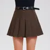 Falda plisada Cai Jue para mujer, falda corta de verano, otoño, invierno 2025, nuevo estilo, petite, de cintura alta, falda lápiz, falda midi de línea A