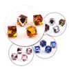 Agite o som rede de mão rápida vermelha plana três-dimensional quadrado prego broca brincos material de produção cristal vidro Broca quadrada cor colorida