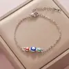 Retención de Color Galvanizado Ojo de Diablo Trébol de Cuatro Hojas Ojo de Diamante Pulsera Moda Femenina Simple Comercio Electrónico Transfronterizo Joyería Comercio Exterior
