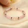 Pulsera de cristal con cuentas tejida a mano estilo coreano temperamento bufón joyería cara tallada pulsera tejida a mano para mujer Xiyin venta al por mayor transfronteriza