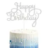 Amazon Topper de Bolo Colorido com Glitter Decoração de Festa de Aniversário Topper de Bolo Feliz Aniversário