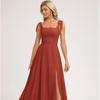 Vestido de Noche Nuevo de Verano y Otoño 2026 para Mujer de Amazon Transfronterizo, Elegante Vestido Largo con Tirante Ajustable, Vestido de Banquete