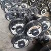 Conjunto de rodas de aço fundido para minas, rodas de trilho de aço oco sólido para transporte ferroviário, rodas ferroviárias espessadas, rodas planas fixas