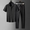 Traje Casual Masculino 2024 Novo Verão Fino Esporte de Alta Qualidade Calças de Moda Masculina Tendência Luxo Leve