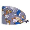 Gorro Quirúrgico Escarchado para Mujer con Botones, Gorro de Doctor Unisex, Algodón Puro Anti-Sudor con Encaje Estampado con Cordones, Gorro de Trabajo para Quirófano para Hombre