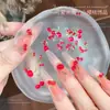 Decoraciones para Uñas de Cereza Pequeña Transparente de Venta Caliente Transfronteriza, Paquete Completo de Accesorios para Uñas de Frutas Realistas 3D Estilo Fresco al por Mayor