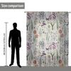1 pieza nueva mosquitera con patrón de flores impresión digital 3D directo de fábrica decoración dormitorio sala de estar mosquitera con barra para colgar
