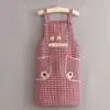 Delantal de Algodón Transpirable Estilo Nuevo Cocina Hogar Ropa de Cocina Resistente al Desgaste Resistente a la Suciedad Mono Puesto de Trabajo Ropa de Trabajo
