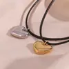 Collar Transfronterizo Ins de Moda Simple Fresco Versátil Diseño de Nicho Colgante de Corazón de Melocotón para Mujer Venta al por Mayor