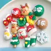 Muñeco de Nieve Seguro de Dibujos Animados Navidad Hecho a Mano DIY Accesorios para el Cabello de Crema Funda para Teléfono Pegatina para Refrigerador Decoración Colgante Accesorios de Resina