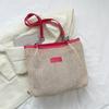 Bolso de Mano Tejido de Gran Capacidad, Moderno y Elegante, Verano 2023, Nuevo, Estiloso, para Viajar, de Hombro, Sobaco, Tipo Tote, a la Moda