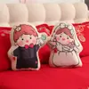 Muñecos para Cama de Boda, Nuevos Cojines Rojos de Boda, Muñecos de Boda para Recién Casados, Niño Dorado y Chica de Jade Regalos de Boda