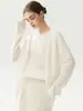 Nueva colección de otoño: Cárdigan de cuello redondo 100% cachemira pura, estilo dos piezas falso, suéter de punto holgado para mujer en un estilo relajado
