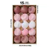 Bola de Navidad flocada Adornos navideños Colgante navideño Adornos para árbol de Navidad Bola de Navidad de peluche Amazon