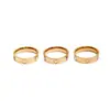 Moda Ins Simples Coração Diamante Aço Inoxidável Anel de Trevo de Quatro Folhas Feminino Anel de Alta Qualidade Banhado a Ouro 18K Joia