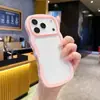 Funda dos en uno con borde ondulado de colores pastel, apta para iPhone 18 Pro Max, Apple 17, 16/15 transparente.