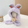 Gorro y Bufanda de Invierno para Bebé Integrados Forro Polar Cálido Protección Auditiva Cortavientos para Niños Gorro para Niños y Niñas Espesado Suave