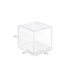 Caja de acrílico cuadrada transparente para almacenamiento de cosméticos, caja de exhibición de escritorio a prueba de polvo con tapa para almacenamiento de cápsulas de café