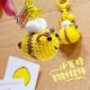 Llavero Colgante de Peluche Tejido a Crochet de Abeja Original Jinnew Colgantes Creativos Lindos Mini para Cadena de Teléfono Móvil