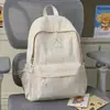 Mochila rayada fresca y natural para mujer, nuevo modelo 2026, simple, casual, ligera, bolsa escolar para estudiantes de gran capacidad