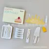 Set de Tenedor Cuchillo Plato Desechables para Pastel Envío Envuelto en Película Caja de Regalo para Fiesta de Cumpleaños Juego de Cinco Piezas Vajilla para Mesa de Pastel