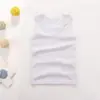 Camiseta Regata de Algodão Puro para Meninos para Usar por Baixo, Camisola em Y para Meninas, Camiseta Regata Infantil sem Mangas, Roupa Íntima para Meninos Jovens