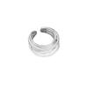 Anillo Lineal Estilo Minimalista Fresco para Mujer, Personalidad de Moda Irregular Versátil Borde Ancho Nuevo Anillo Abierto para Dedo Índice