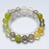 Pulsera de Cristal Natural Gris Carbón con Fragancia a Limón para Mujer, Serie Fresca y Elegante, Pulsera Versátil al por Mayor
