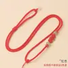 Novo Cordão de Colar Estilo Chinês Padrão de Diamante Tecido à Mão Pingente de Flor de Jade Cordão para Pendurar no Pescoço Jade Hetian Ágata Nan Hong Corrente para Suéter