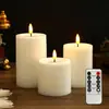 Luz de Vela Digital LED Boca Plana Control Remoto Bala Parafina Artificial Vela Falsa Boda Atmósfera Romántica Luz Decorativa