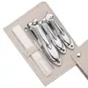 Set Transfronterizo de Cortaúñas de Acero Inoxidable de 5 Piezas, Set Hecho a Medida de Cortauñas Diagonales y Planos para Uñas Gruesas y Pedicuras