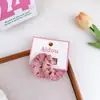 Mini Scrunchie de Renda Frufru Fofo Doce Floral Tamanho Mini Elástico para Coque de Bebê Corda de Cabelo