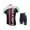Roupa de Ciclismo de Verão para Esportes ao Ar Livre Respirável que Absorve o Suor Abertura Total Manga Curta Roupa de Bicicleta Estampada Masculina ZSS52