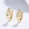 Pendientes de Aro Lisos con Forma de Hoja de Plata de Ley 925 Lujo Ligero Sensación de Alta Gama Accesorios para Pendientes para Mujeres Pendientes de Aro con Hoja Joyería de Nicho ins Regalo de Cumpleaños