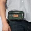 Bolsa Camuflada para Celular com Três Zíperes 600D Oxford Porta-Moedas Bolso para Usar no Cinto Bolso Casual para Celular Masculino