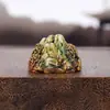 Adornos de rocalla en miniatura de resina, decoraciones de montaña simuladas, adornos pequeños culturales y creativos, accesorios de paisajismo con musgo para DIY